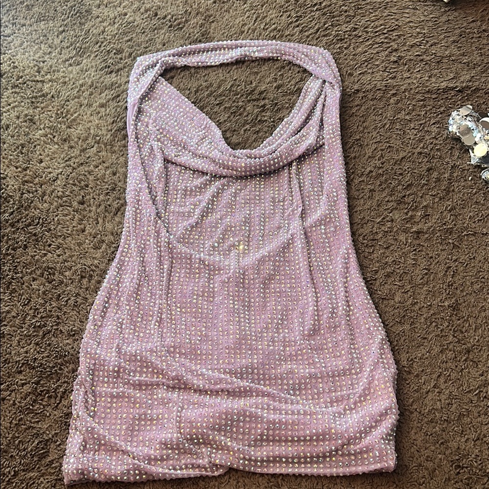 Oh Polly Pink Backless Mini Dress